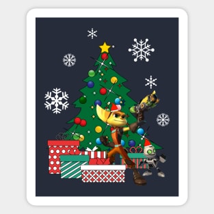 Rachet And Clank Around The Christmas Tree Sticker